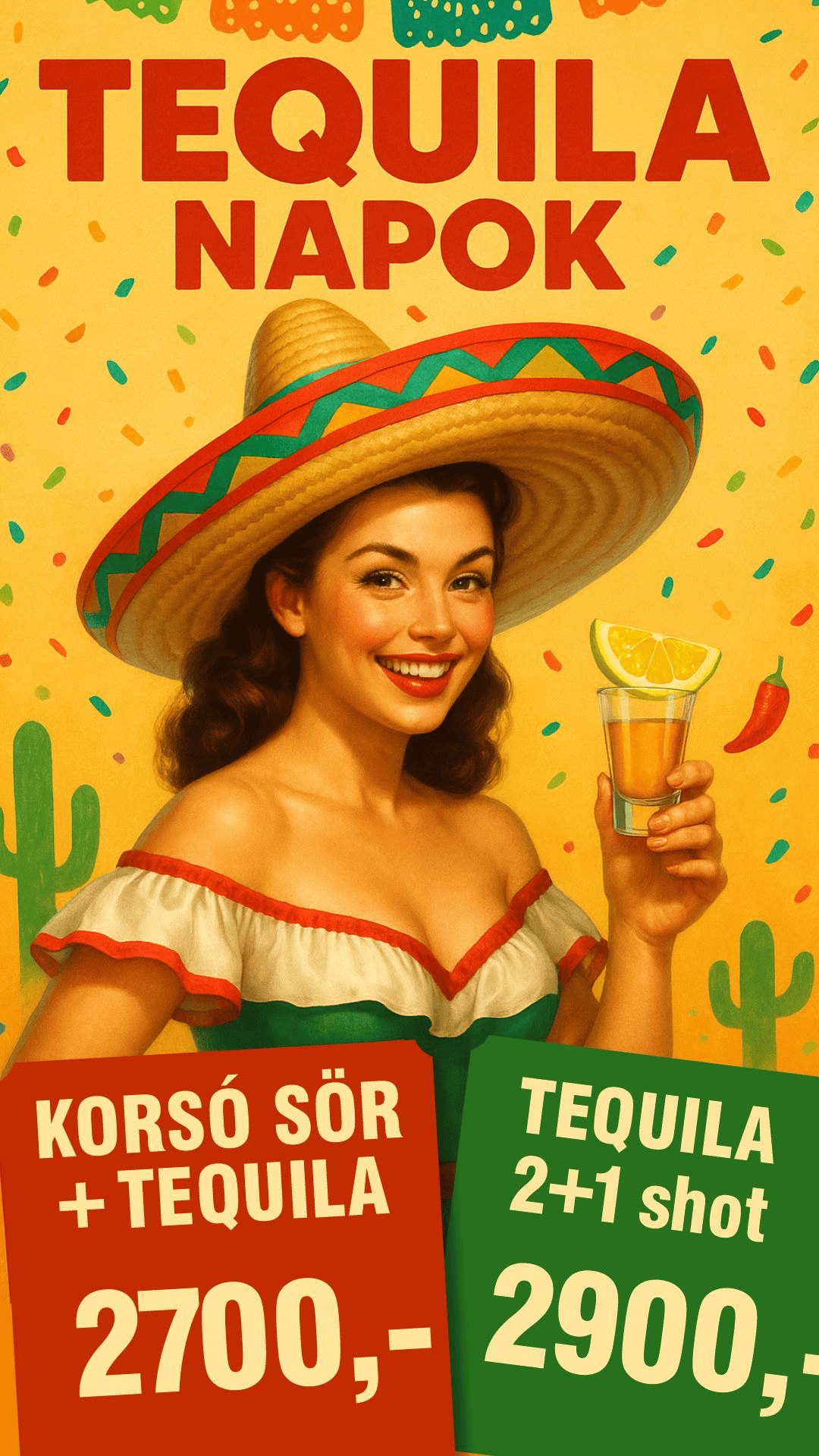 MEGÁLLÓ Cafe & Bár % TEQUILA DAYS